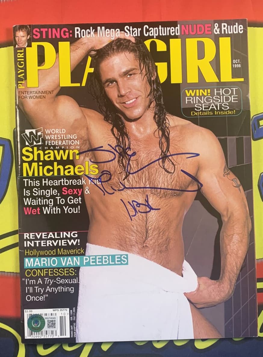 shawn michaels playgirl magazine - Sting Rock MegaStar Captured Nude & Rude Placcire Entertainment For Women 1996 Win! Hot Ringside Seats Details Inside! W World Wrestling Federation Champion Shawn Michaels This Heartbreak Kic Is Single, Sexy & Waiting To